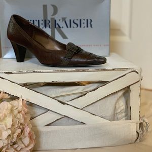 Peter Kaiser Brown Leather Heels